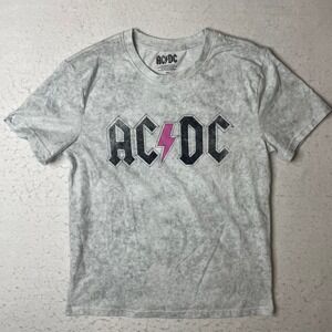 ACDC Back in Black European Tour 1980 Tie Dye T Shirt Mens Medium M